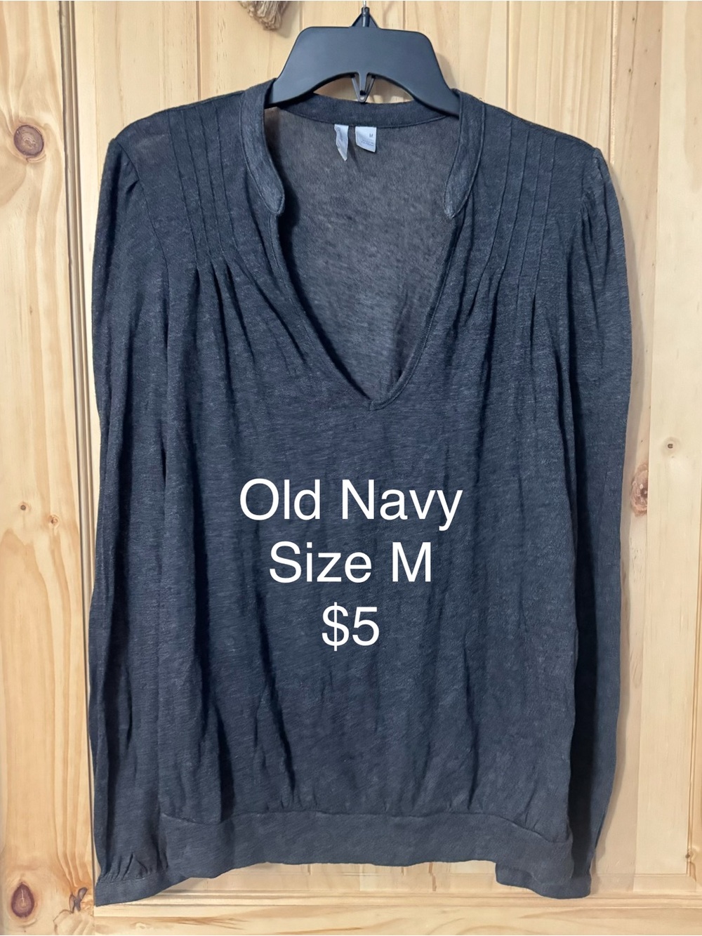 Old Navy Dark Charcoal V-Neck Women's Sweater